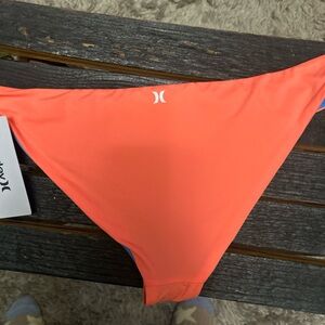 Hurley Coral and Blue reversible Bikini Bottom